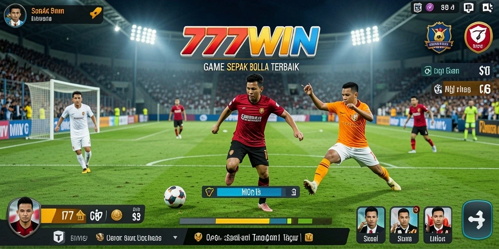 Tampilan gameplay 777WIN yang mendebarkan dan realistis dalam sepak bola.