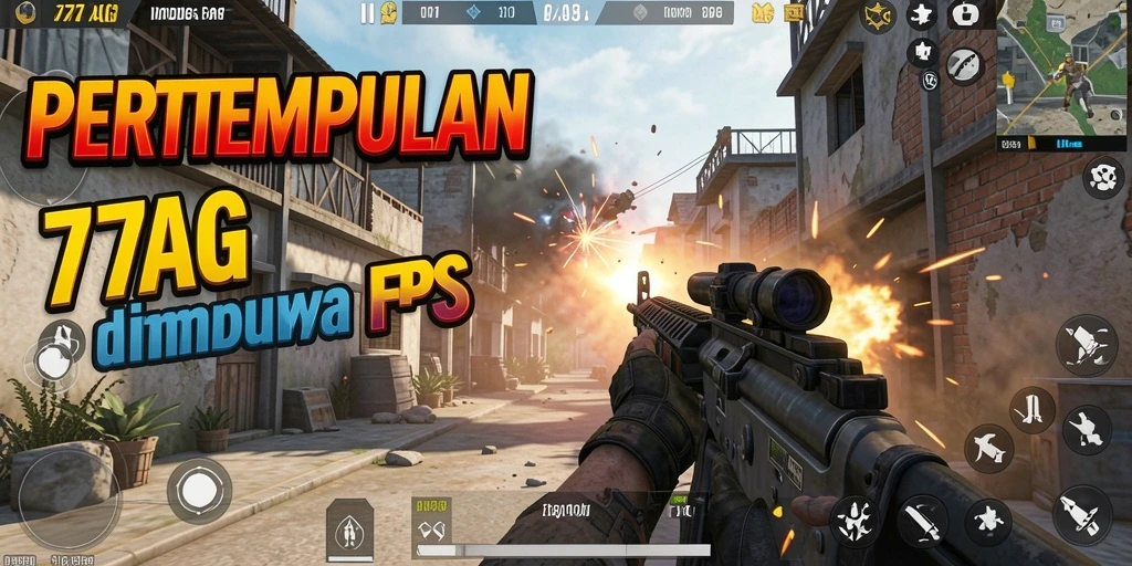 Screenshot gameplay seru 77AG menampilkan aksi tembak-menembak yang intens.