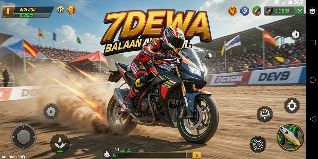 Gameplay menantang dalam balapan motor penuh adrenalin.
