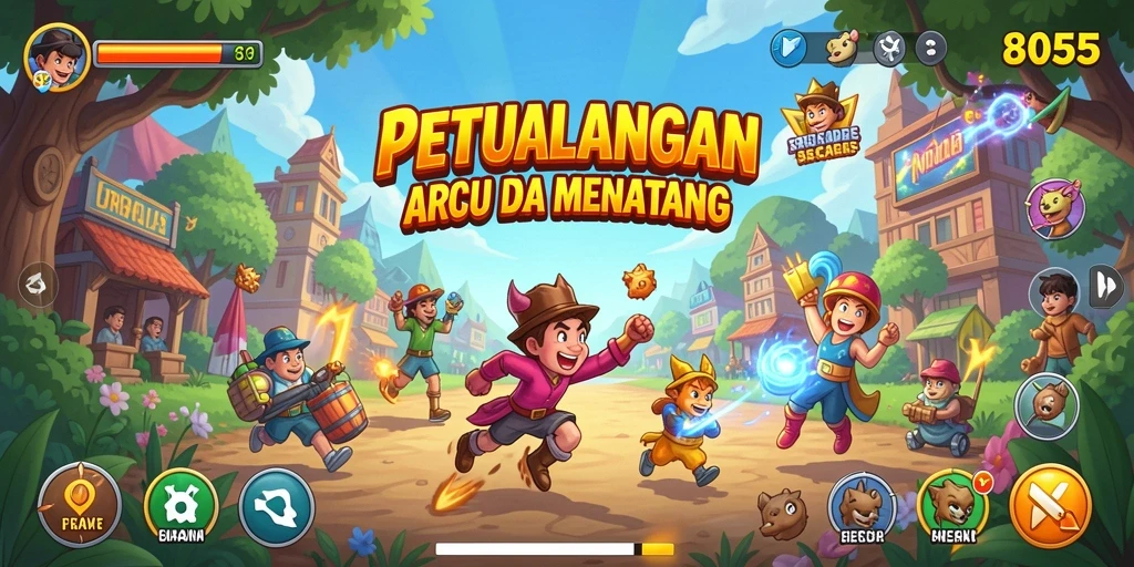 Tampilan gameplay menarik dari <strong>8055</strong> dengan aksi seru dan penuh warna.