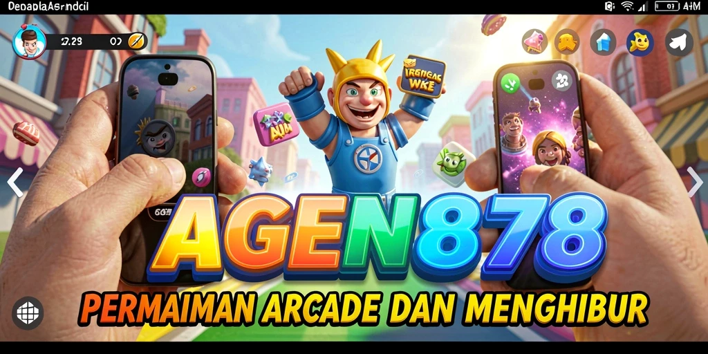 Tampilan gameplay seru AGEN878 dengan karakter unik dan level menantang.