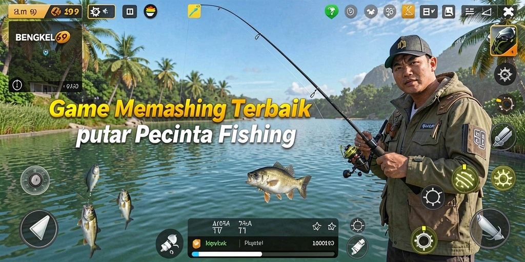 Gameplay seru dengan pengalaman memancing yang realistis di BENGKEL69.