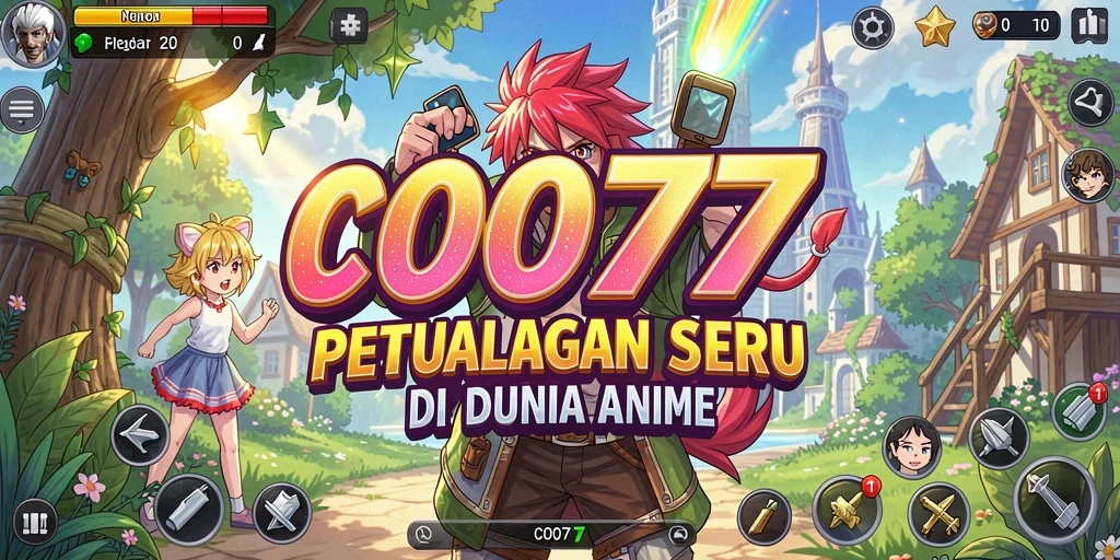 Tangkapan layar COO77 menampilkan karakter Anime dalam pertarungan mendebarkan.