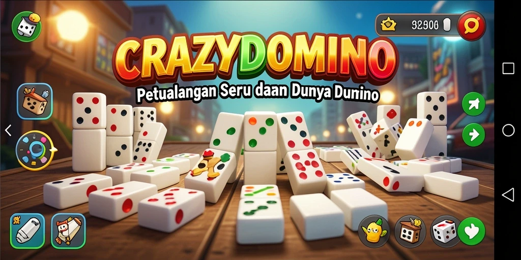 Tangkapan layar dari gameplay mendebarkan dalam CRAZYDOMINO.