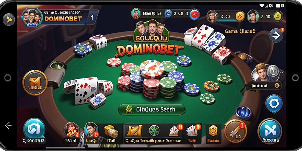 Tampilan gameplay seru dari DOMINOBET QiuQiu.