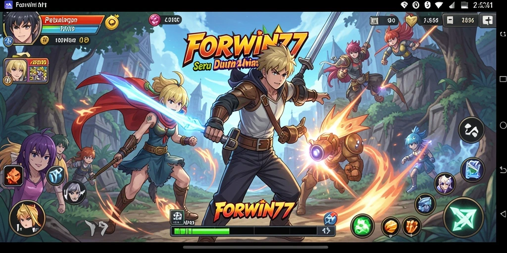 Gameplay seru di dunia Anime FORWIN77 dengan karakter menarik.