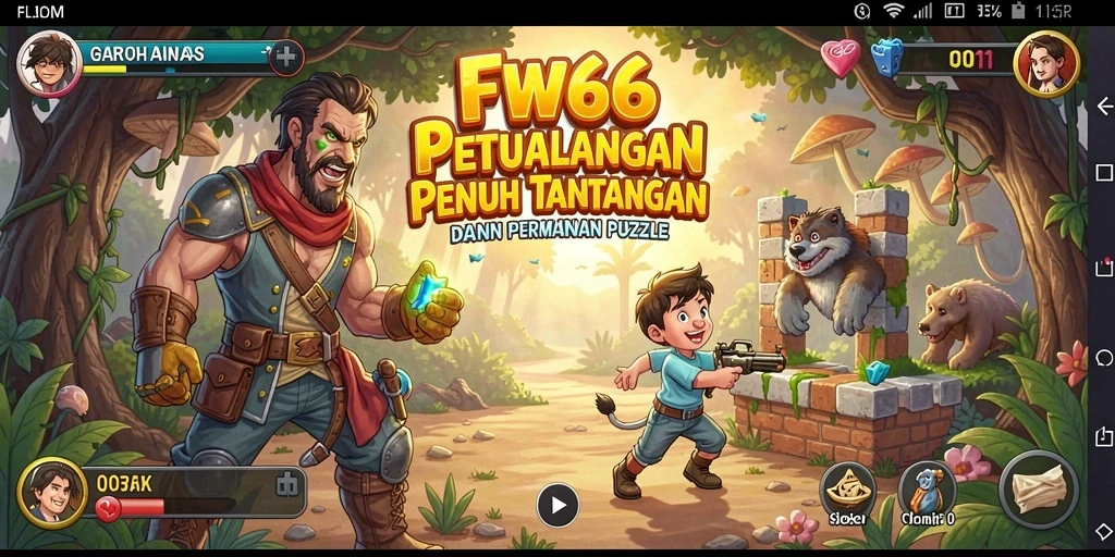 Screenshot utama FW66 menampilkan gameplay menantang dalam permainan Puzzle.