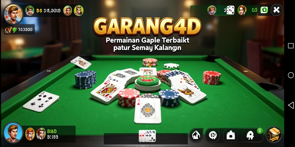 Screenshot dari permainan Gaple GARANG4D yang penuh keseruan.