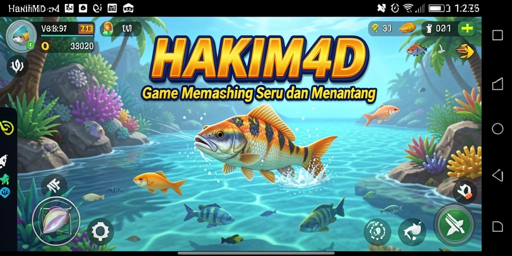 Screenshot HAKIM4D yang menampilkan aksi memancing yang mendebarkan.