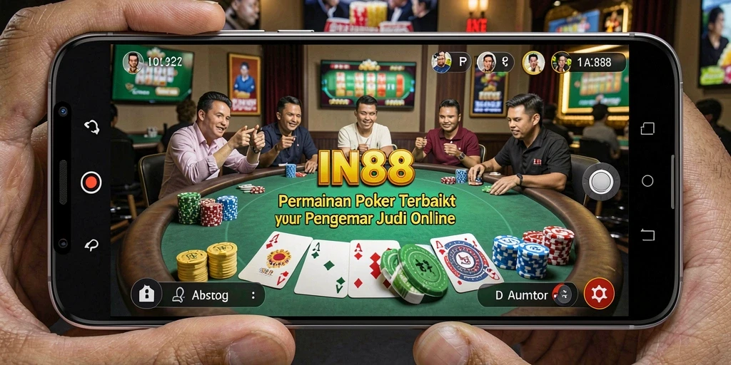Tampilan gameplay poker yang seru dan interaktif di IN88.