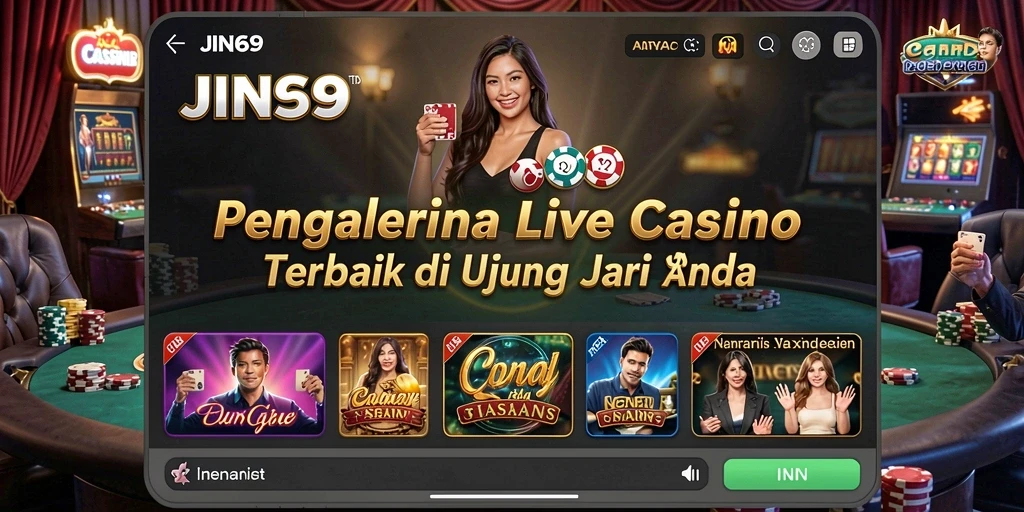 Tampilan gameplay Live Casino yang menarik di JIN69.