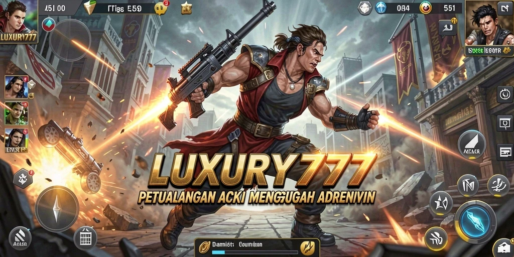 Screenshot LUXURY777 menampilkan aksi seru dalam pertempuran.