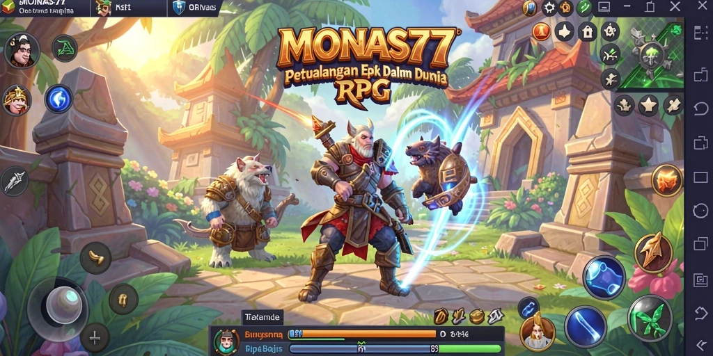 Tampilan gameplay MONAS77 menampilkan petualangan seru RPG yang menantang.