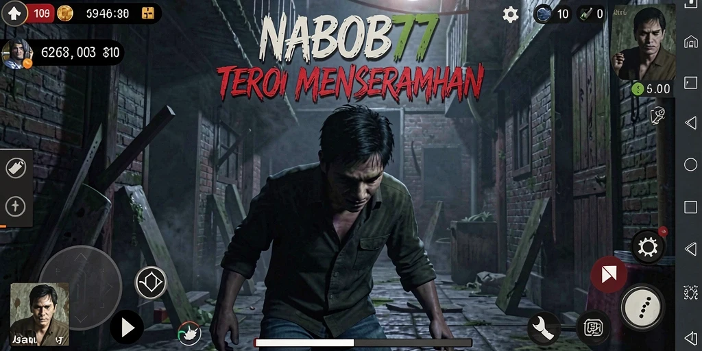 Tangkapan layar menunjukkan momen menegangkan dalam bermain NABOB77.