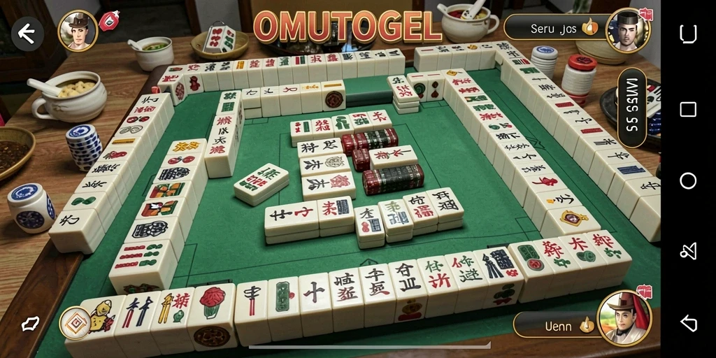 Tangkapan layar gameplay seru dari OMUTOGEL di saat bermain Mahjong.