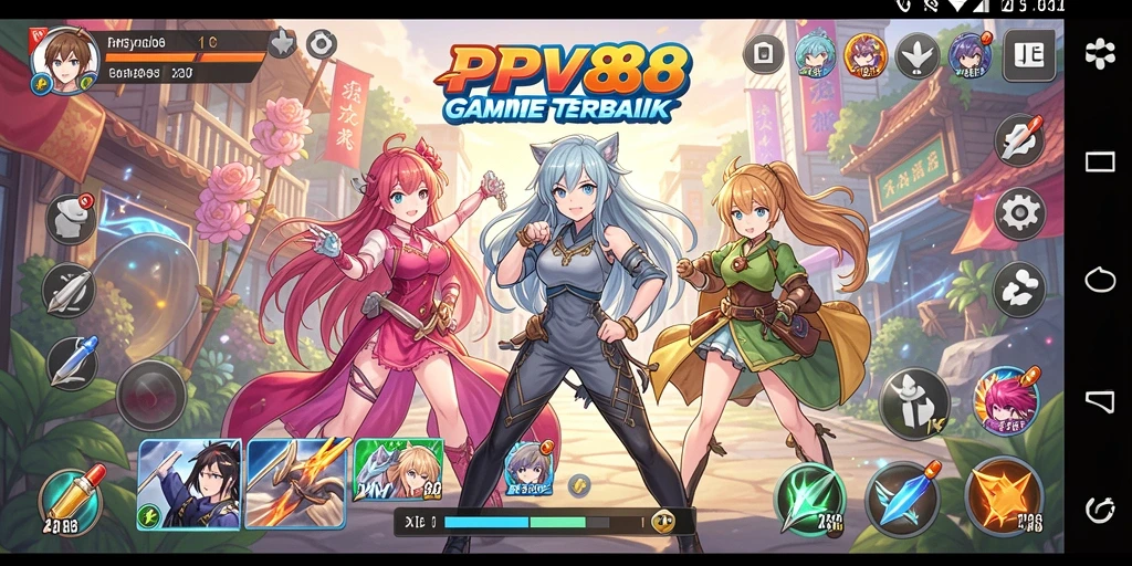 Tangkapan layar gameplay seru dari PPV88 menampilkan karakter anime yang ikonik.
