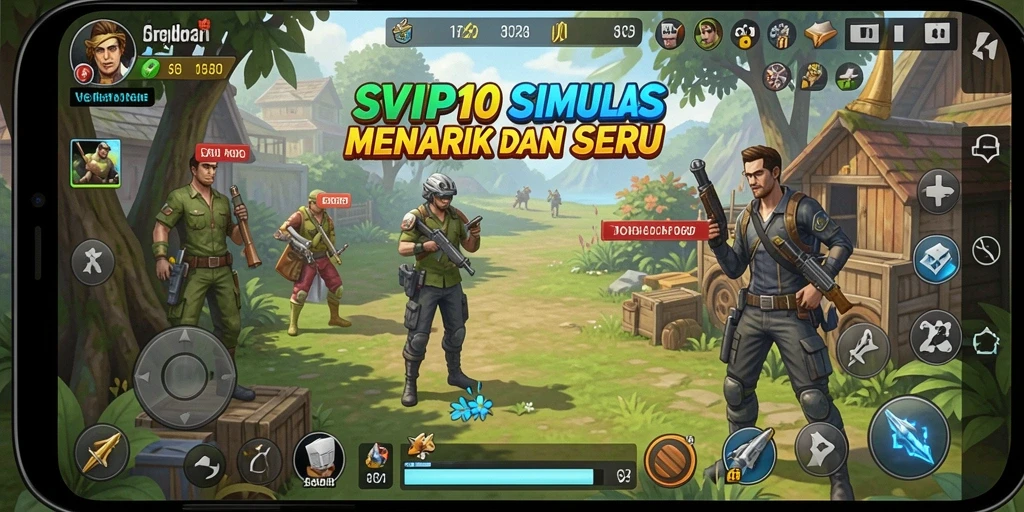 Tangkapan layar gameplay SVIP10 yang menunjukkan dunia simulasi yang kaya dan interaktif.