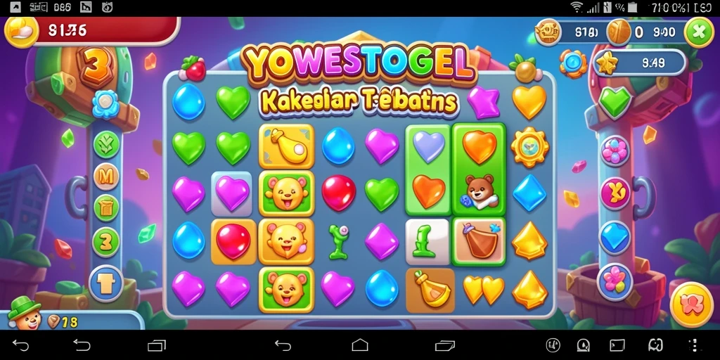 Tampilan gameplay yang menyenangkan dan penuh warna di YOWESTOGEL.