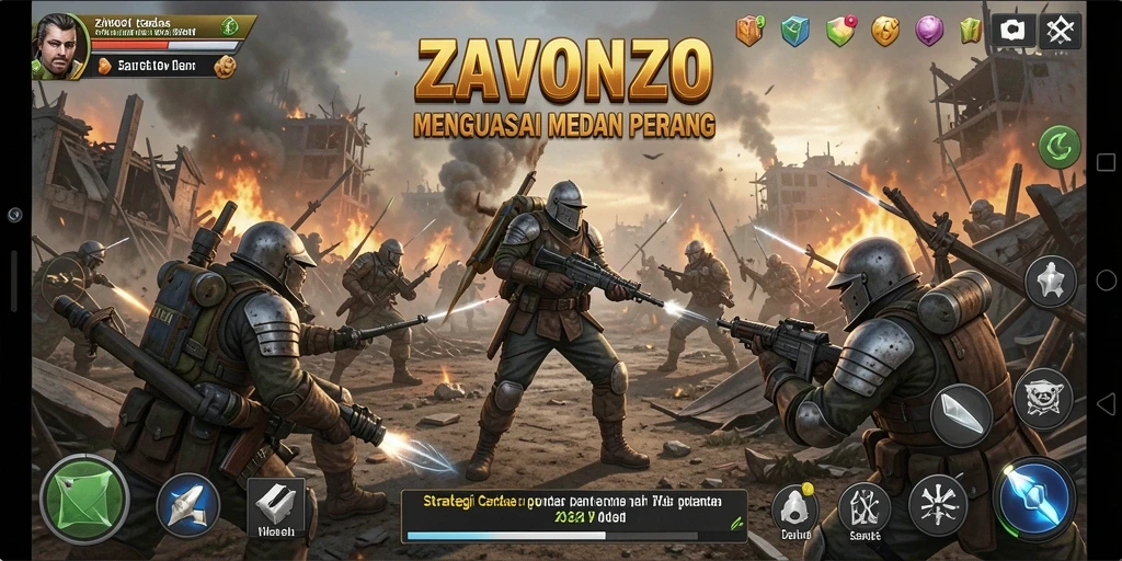 Gameplay ZAVONZO yang menegangkan dan penuh strategi.
